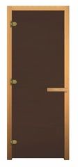 Стеклянная дверь Банный эксперт Бронза матовое, 8 мм, коробка осина, 190/68