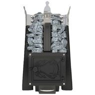 Дровяная банная печь Добросталь Августа Стоун Стронг со стандартной топочной дверцей