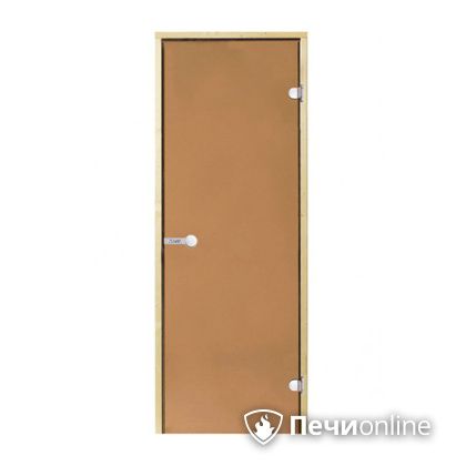 Дверь для бани Harvia Стеклянная дверь для сауны 7/19 коробка сосна бронза  D71901М в Севастополе