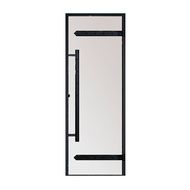 Дверь для бани Harvia Стеклянная дверь для сауны LEGEND 7/19 черная коробка сосна сатин D71905МL